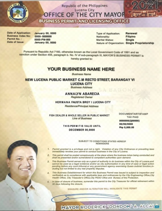 Редактируемый Скачать Филиппины Сити Lucena Частный Entrepreneur Certificate Шаблон в PSD Формат Photoshop Шаблон