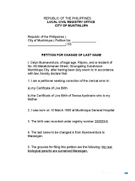 Редактируемый Скачать Филиппины Local Civil Registry Office Name Change Certificate Photoshop Шаблон