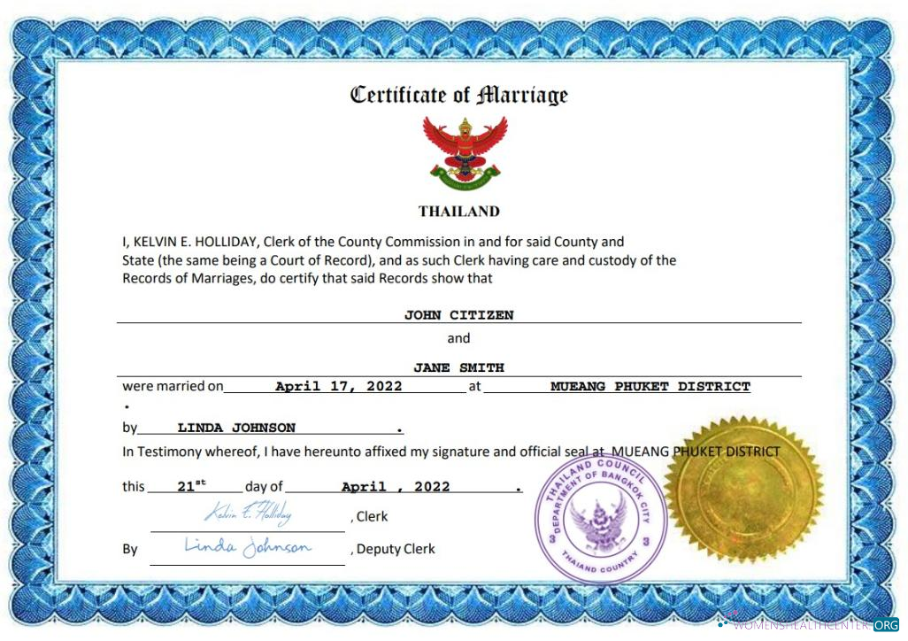 Премиум Скачать Таиланд Marriage Certificate Word и PDF Шаблон Photoshop Шаблон