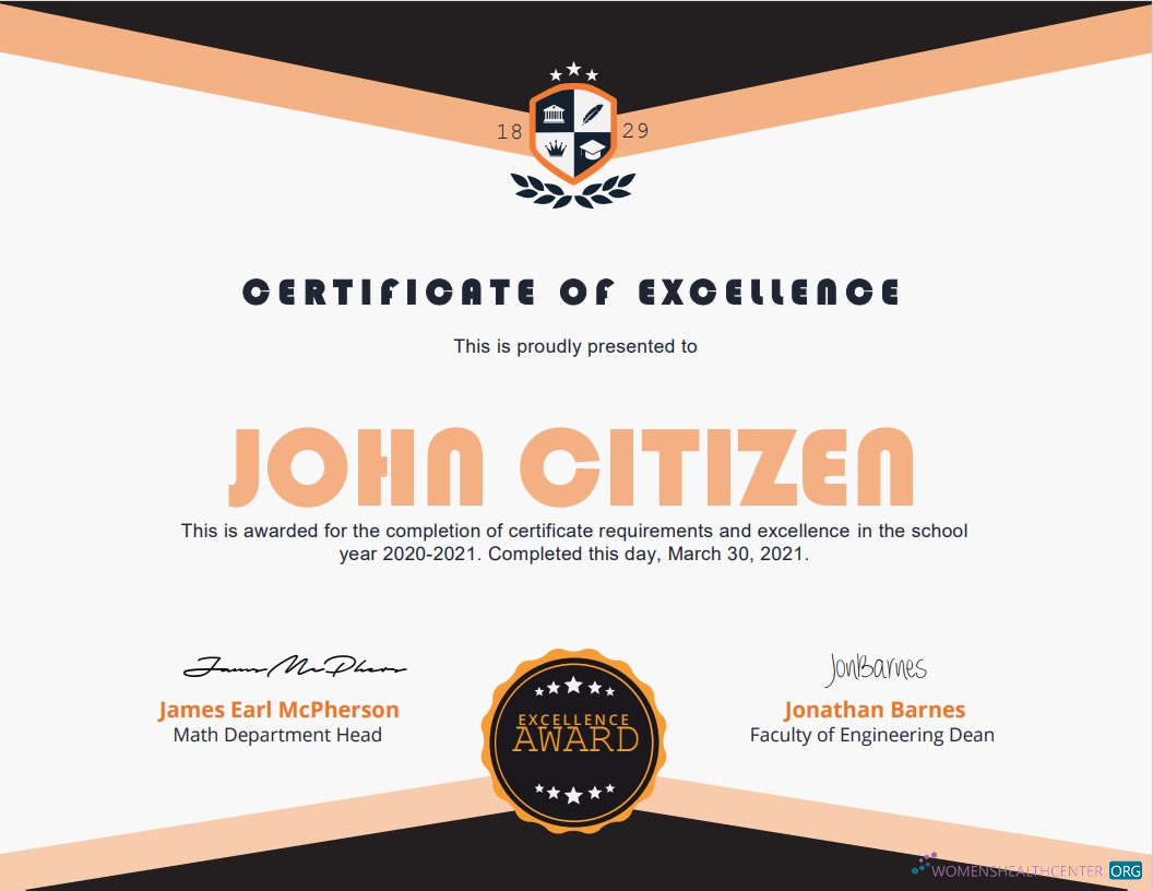 Качественный Скачать USA Academic Certificate Photoshop Шаблон