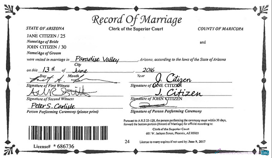 Реалистичный Скачать USA Arizona Государственный Marriage Certificate Шаблон в PSD Формат Photoshop Шаблон