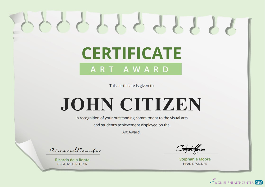 Реалистичный Скачать USA Art Award Certificate Шаблон в Word и PDF Формат Photoshop Шаблон