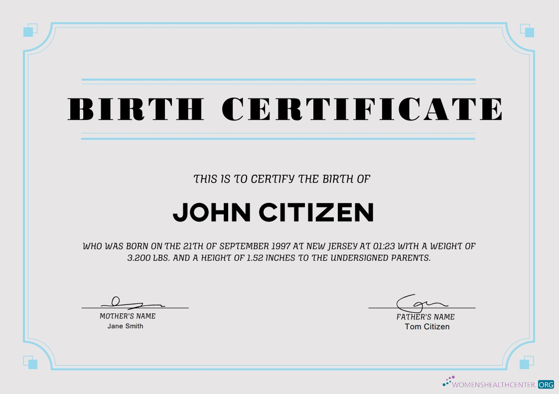 Редактируемый Скачать USA Birth Certificate Шаблон в Word и PDF Формат Photoshop Шаблон