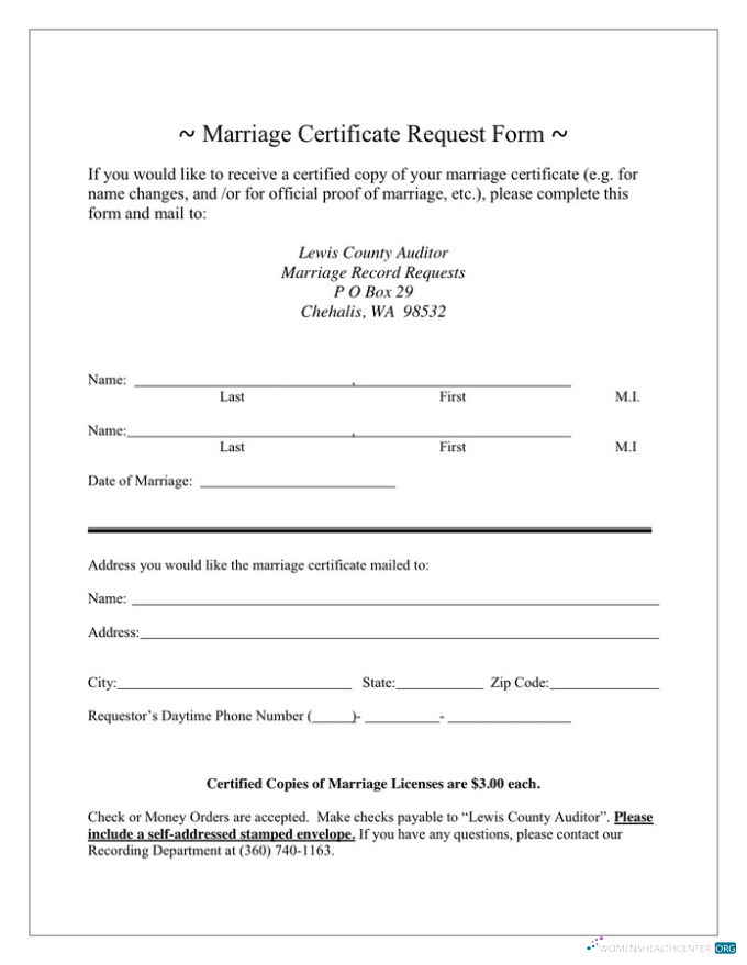 Премиум Скачать USA Chehalis Каунти Marriage Certificate Photoshop Шаблон