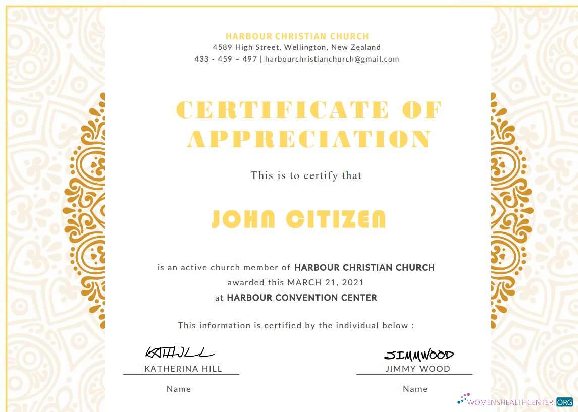 Качественный Скачать USA Church Certificate Appreciation Photoshop Шаблон