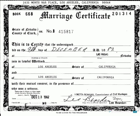 Качественный Скачать USA Civil Marriages Registry Marriage Certificate Photoshop Шаблон