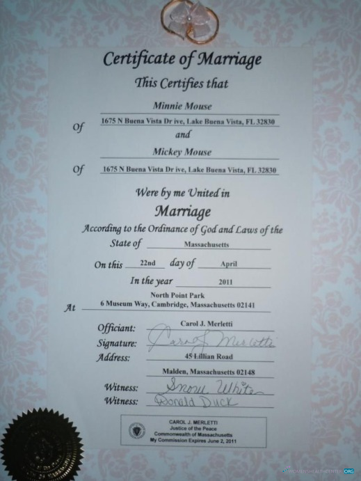Качественный Скачать USA Коммонвелт Massachusetts Marriage Certificate Photoshop Шаблон