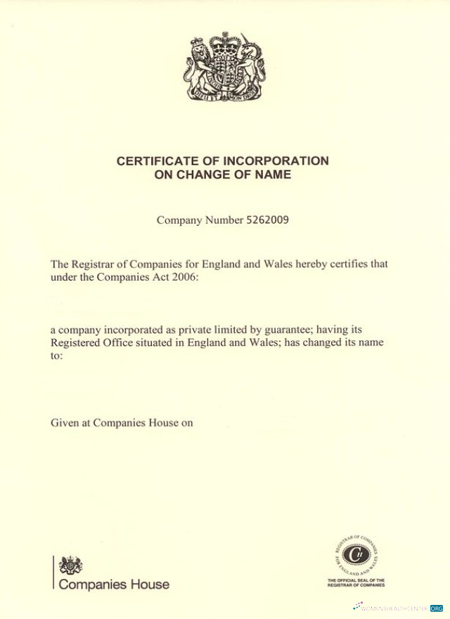 Редактируемый Скачать USA Companies House Certificate Incorporation Name Change Photoshop Шаблон