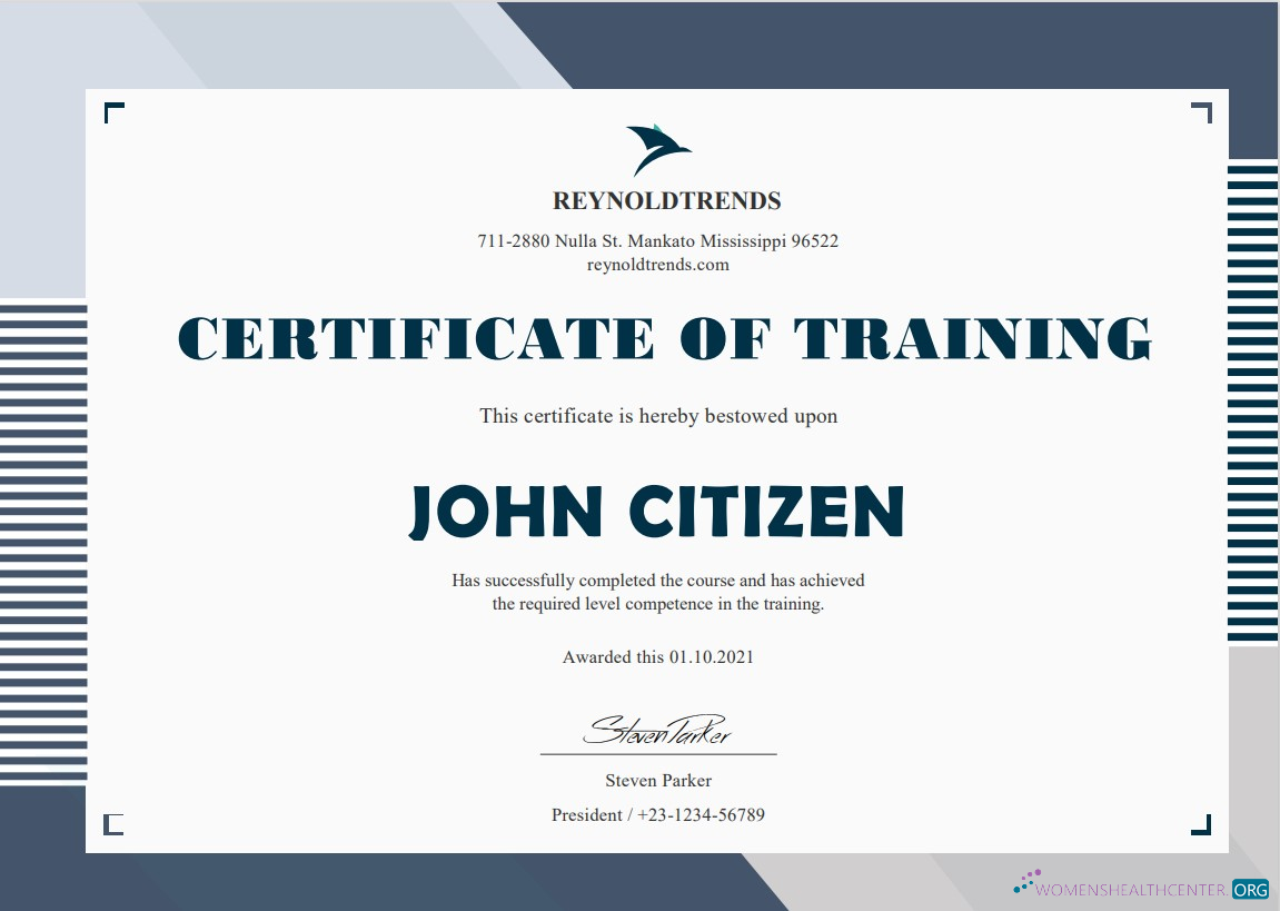 Премиум Скачать USA Компания Training Cert Photoshop Шаблон
