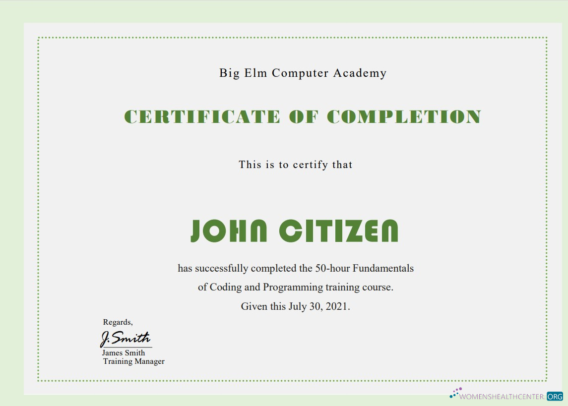 Редактируемый Скачать USA Computer Training Certificate Шаблон в Word и PDF Формат Photoshop Шаблон