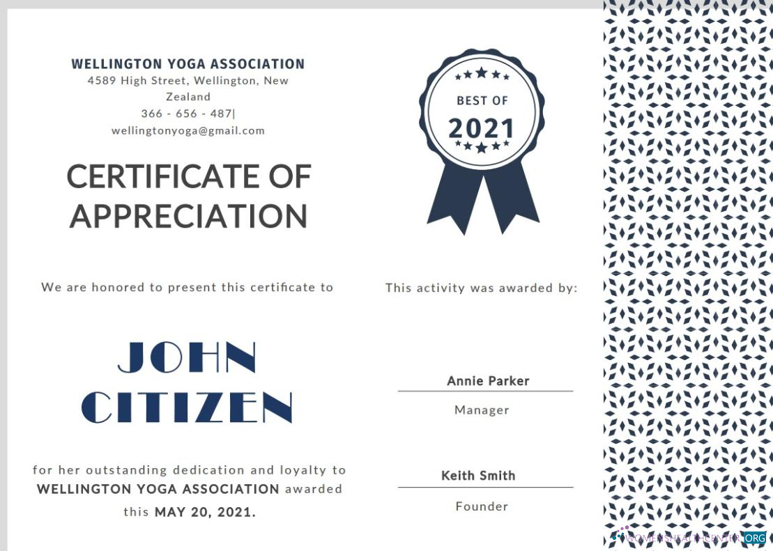 Профессиональный Скачать USA Customer Appreciation Certificate Шаблон в Word и PDF Формат, Версия 2 Photoshop Шаблон
