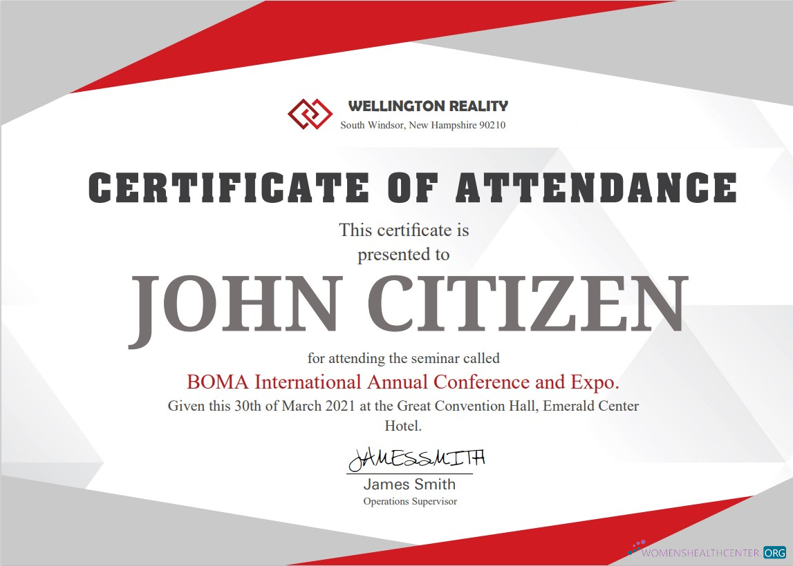 Профессиональный Скачать USA Employee Attendance Cert Photoshop Шаблон