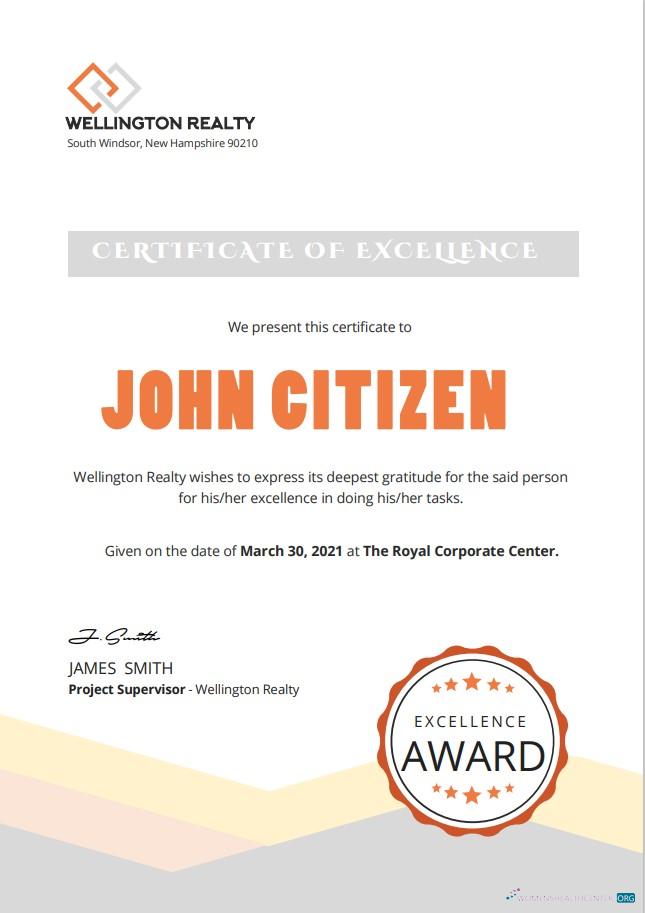 Профессиональный Скачать USA Excellence Cert Версия 2 Photoshop Шаблон
