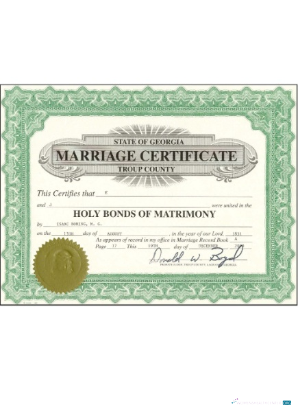 Профессиональный Скачать USA Грузия Certificate Marriage Photoshop Шаблон
