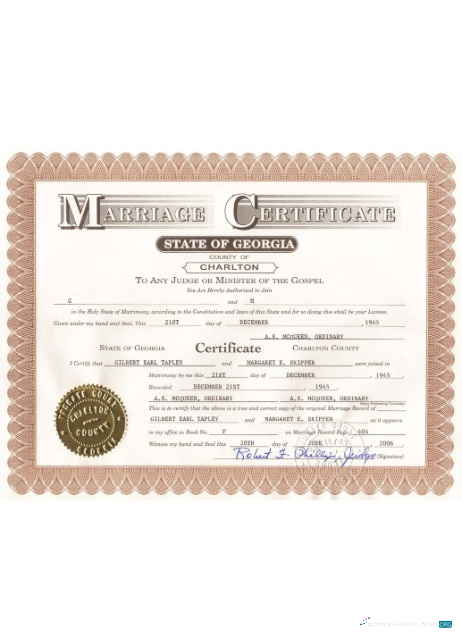 Профессиональный Скачать USA Грузия Marriage Certificate Photoshop Шаблон