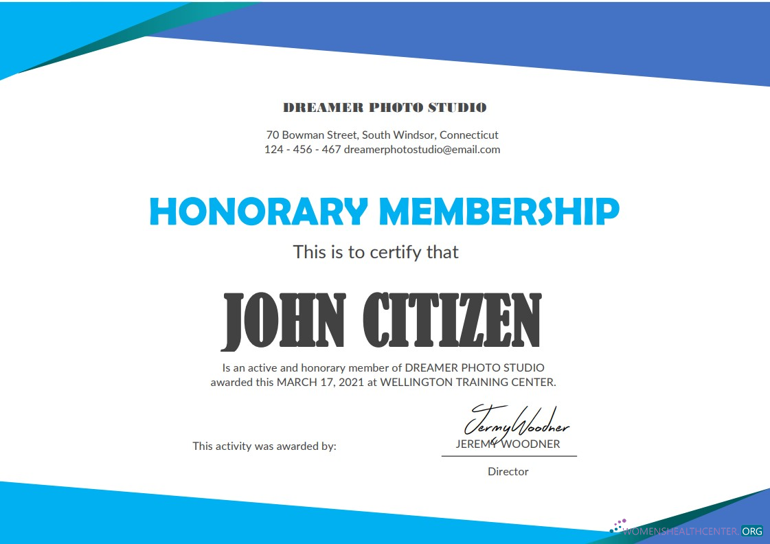 Качественный Скачать USA Honorary Membership Certificate Шаблон в Word Photoshop Шаблон