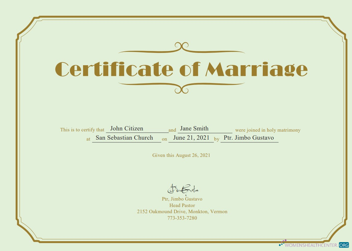Редактируемый Скачать USA Marriage Certificate Шаблон в Word и PDF Формат Photoshop Шаблон