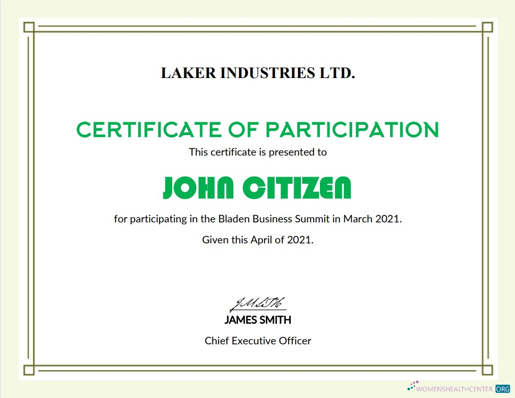 Профессиональный Скачать USA Modern Participation Cert Photoshop Шаблон