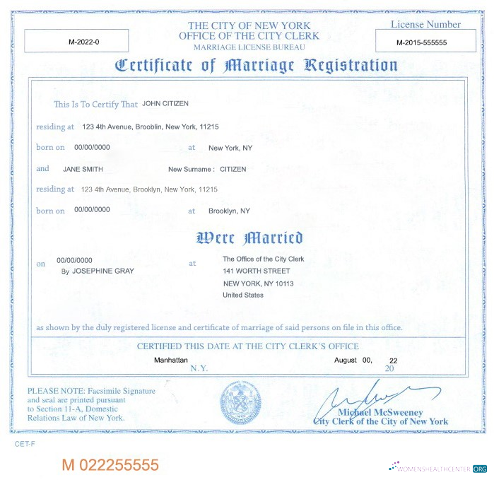 Профессиональный Скачать USA Новый York Государственный Marriage Certificate Шаблон в PSD Формат Photoshop Шаблон