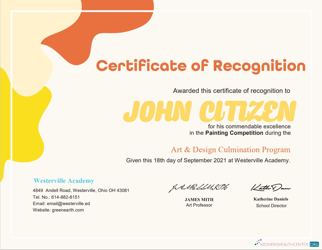 Качественный Скачать USA Painting Award Cert Photoshop Шаблон