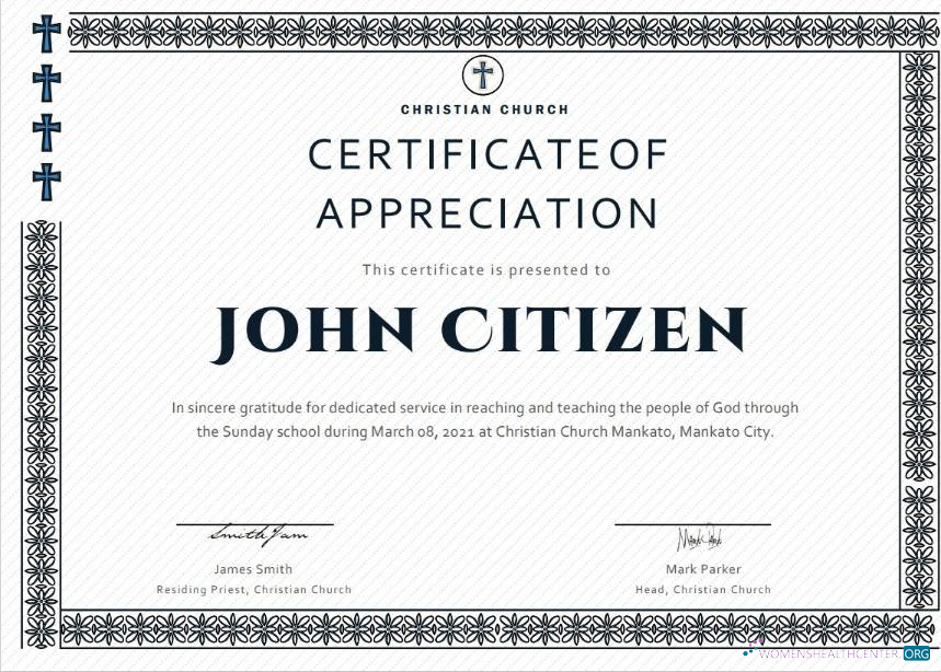 Редактируемый Скачать USA Pastor Appreciation Cert Photoshop Шаблон