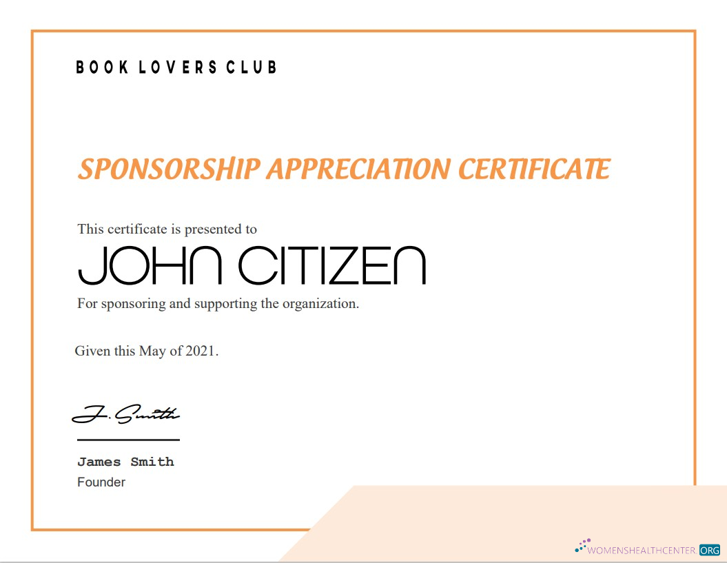 Премиум Скачать USA Sponsorship Appreciation Certificate Photoshop Шаблон