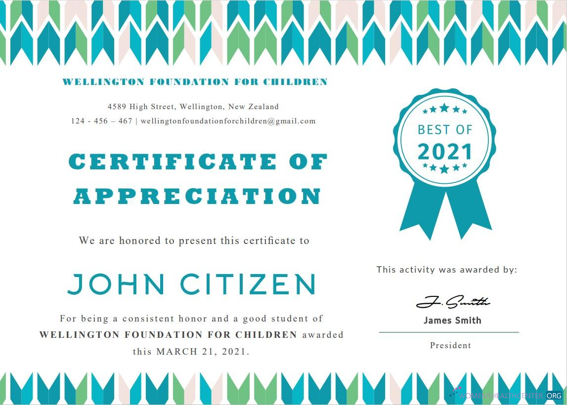 Премиум Скачать USA Student Appreciation Certificate Photoshop Шаблон