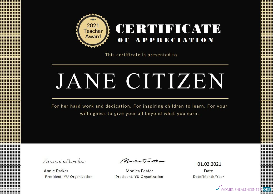 Редактируемый Скачать USA Teacher Appreciation Certificate Photoshop Шаблон