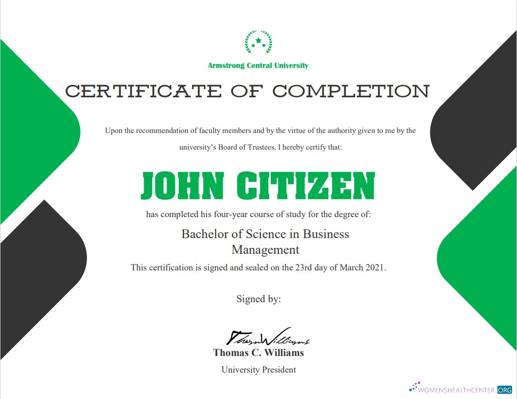 Редактируемый Скачать USA University Completion Cert Photoshop Шаблон