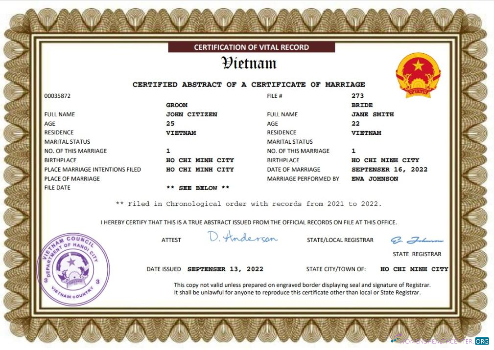 Редактируемый Скачать Вьетнам Marriage Certificate Word и PDF Шаблон Photoshop Шаблон