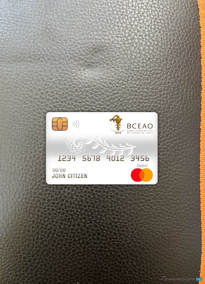 Burkina Faso The Zentral Bank von West African States Bank Master Debit Karte Foto-Look Vorderseite design