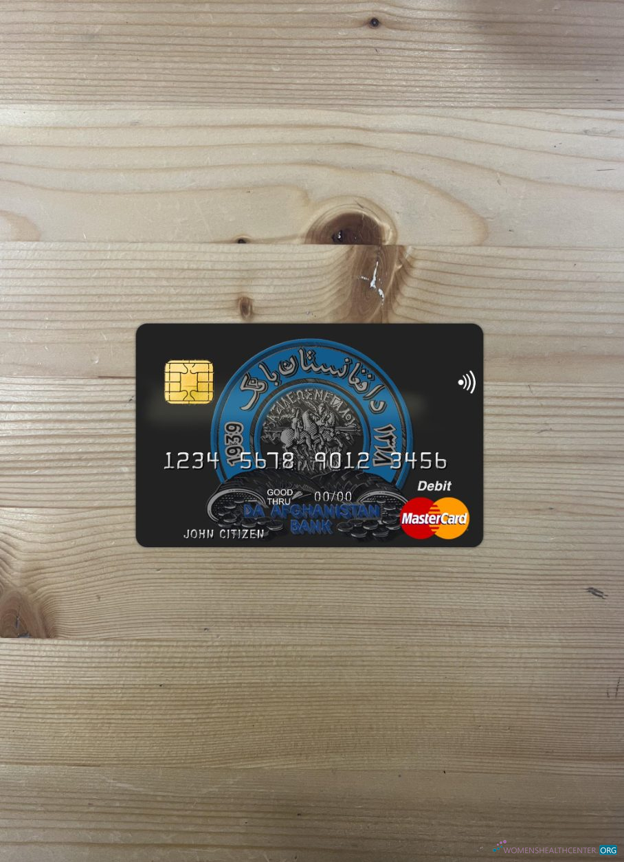 Hochwertige Herunterladen Afghanistan Da Bank Mastercard Foto-Look Vorderseite Photoshop Vorlage