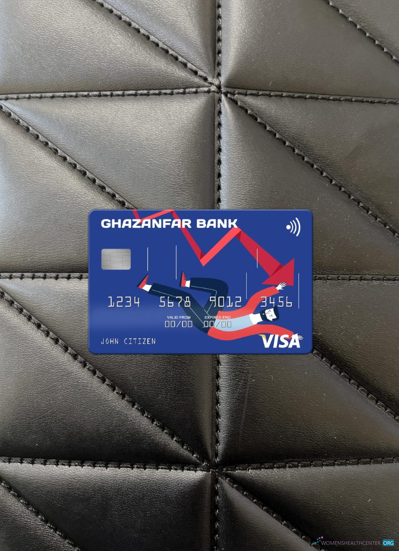 Editierbare Herunterladen Afghanistan Ghazanfar Bank Visa Karte Foto-Look Vorderseite Photoshop Vorlage