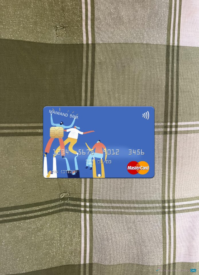 Professionelle Herunterladen Afghanistan Maiwand Bank Mastercard Vorderseite Photoshop Vorlage