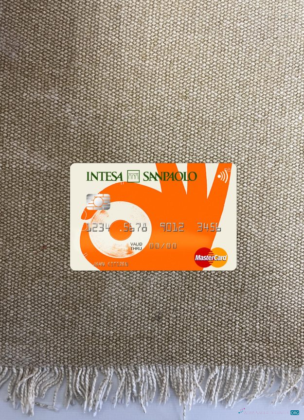 Professionelle Herunterladen Albanien Intesa Sanpaolo Bank Mastercard Foto-Look Vorderseite Photoshop Vorlage
