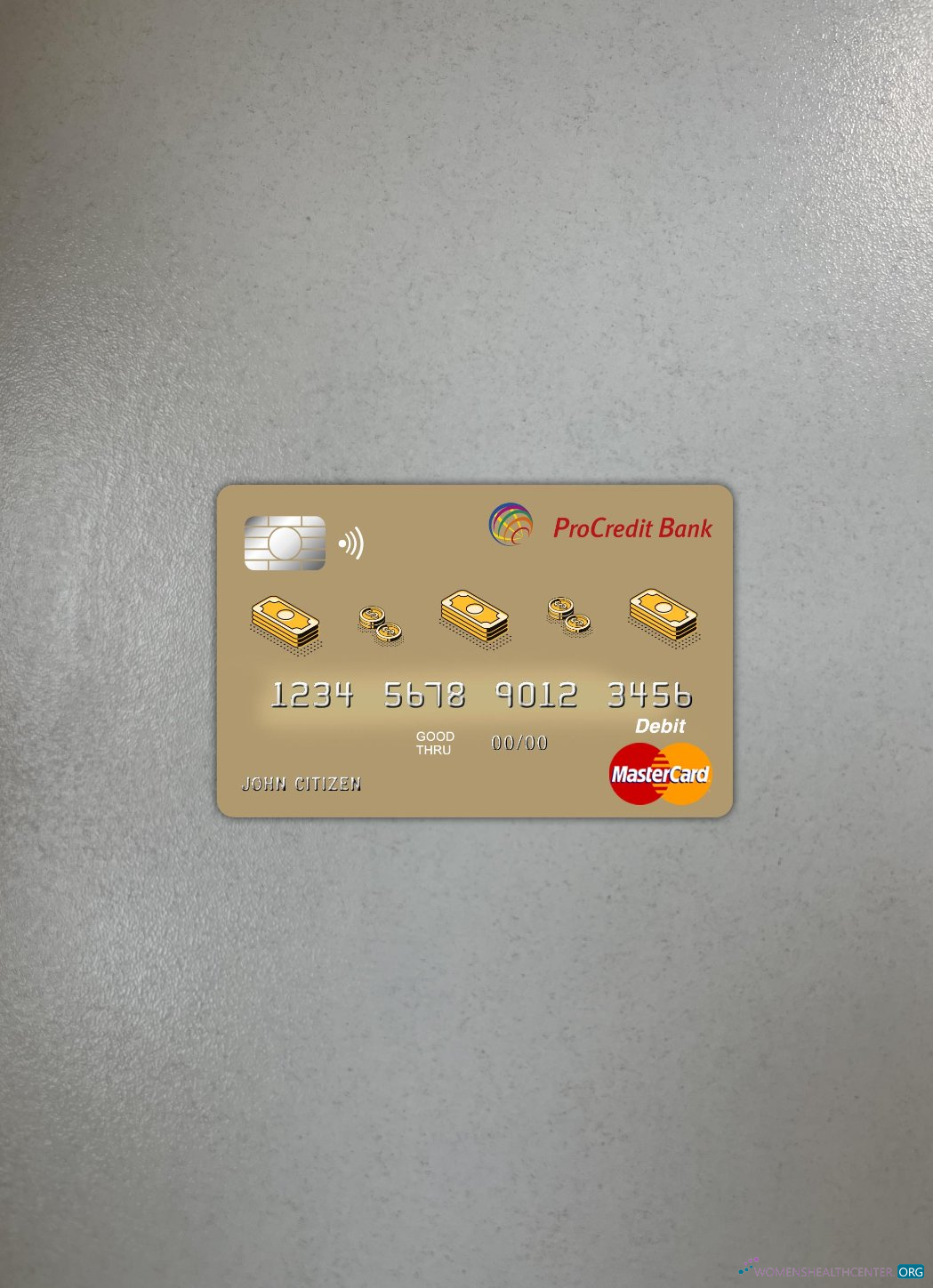 Premium Herunterladen Albanien ProCredit Bank Master Karte Foto-Look Vorderseite Photoshop Vorlage