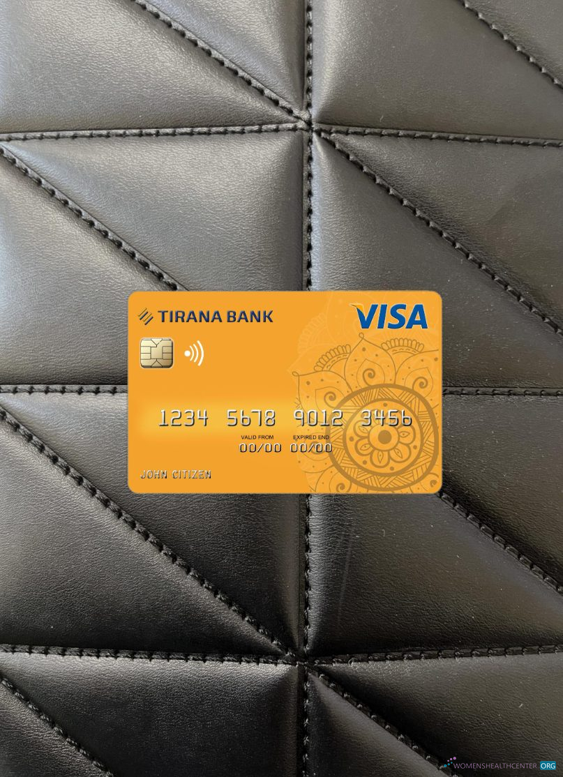 Premium Herunterladen Albanien Tirana Bank Visa Foto-Look Vorderseite Photoshop Vorlage