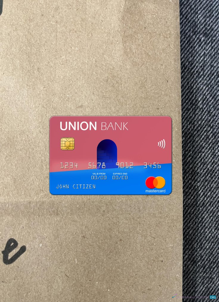 Hochwertige Herunterladen Albanien Union Bank Mastercard Foto-Look Vorderseite Photoshop Vorlage