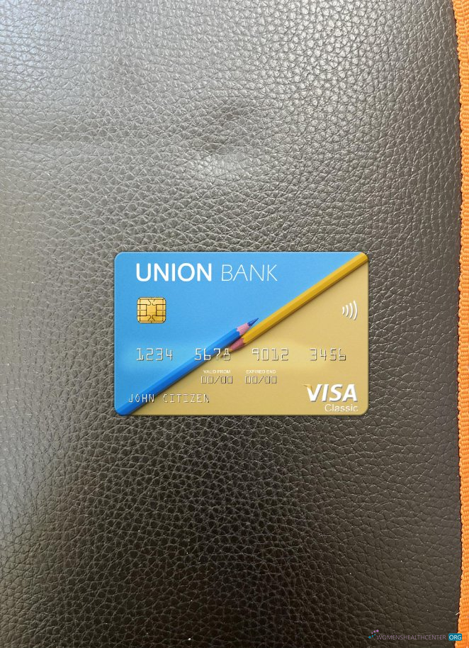Editierbare Herunterladen Albanien Union Bank Visa Karte Foto-Look Vorderseite Photoshop Vorlage