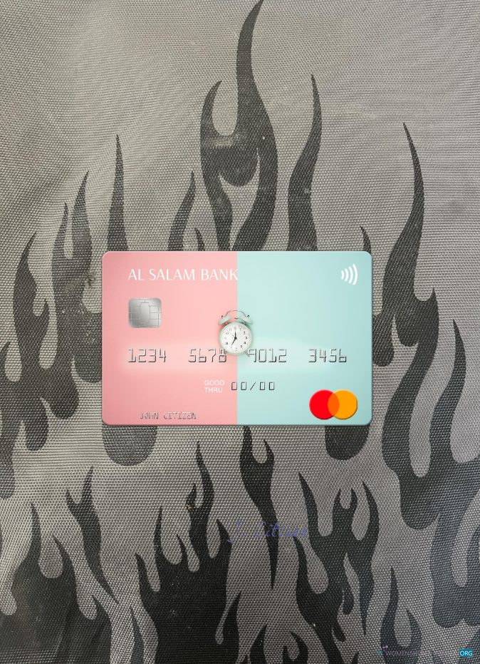 Realistische Herunterladen Algerien Al Salam Bank Mastercard Foto-Look Vorderseite Photoshop Vorlage