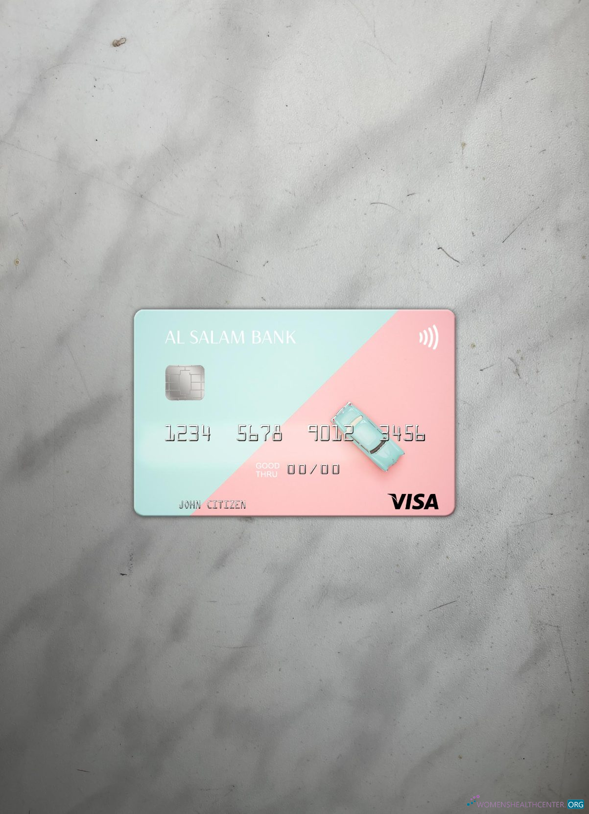 Premium Herunterladen Algerien Al Salam Bank Visa Karte Foto-Look Vorderseite Photoshop Vorlage