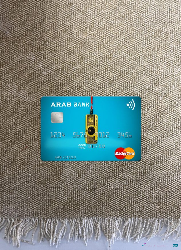 Professionelle Herunterladen Algerien Arab Bank Algerien Mastercard Foto-Look Vorderseite Photoshop Vorlage