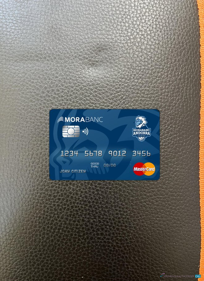 Professionelle Herunterladen Andorra MoraBank Mastercard Foto-Look Vorderseite Photoshop Vorlage
