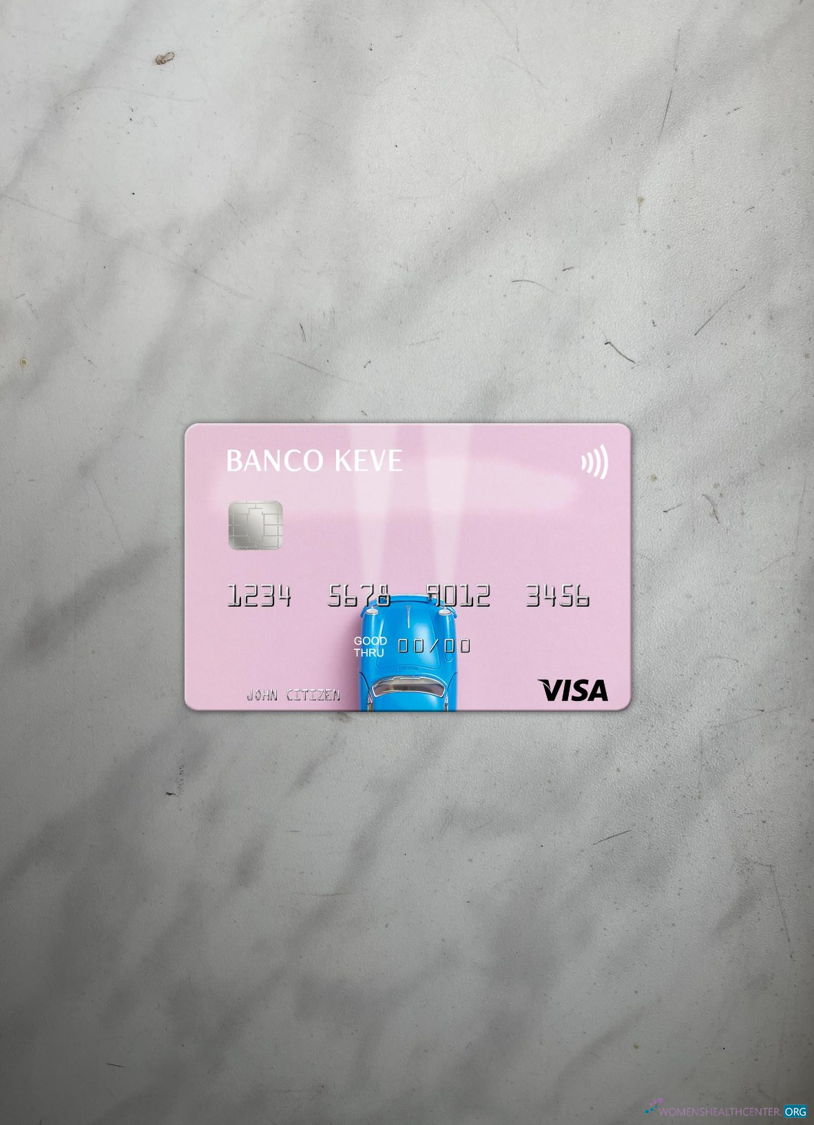 Realistische Herunterladen Angola Banco Keve Visa Karte Foto-Look Vorderseite Photoshop Vorlage