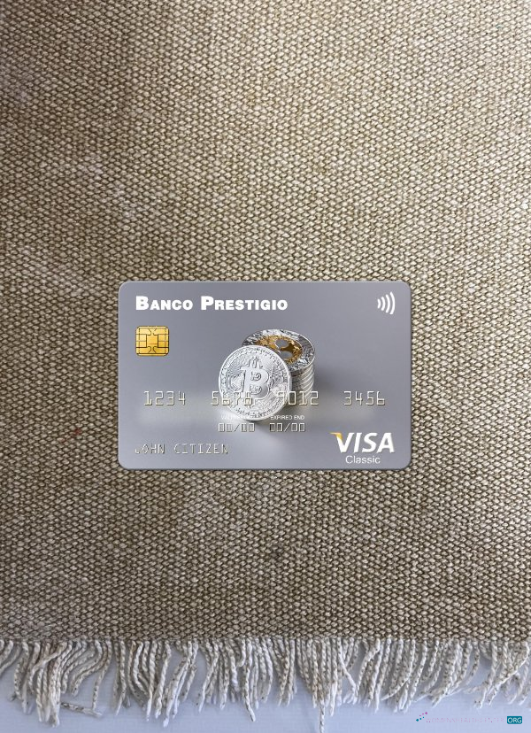 Hochwertige Herunterladen Angola Banco Prestigio, S.A. Visa Karte Foto-Look Vorderseite Photoshop Vorlage