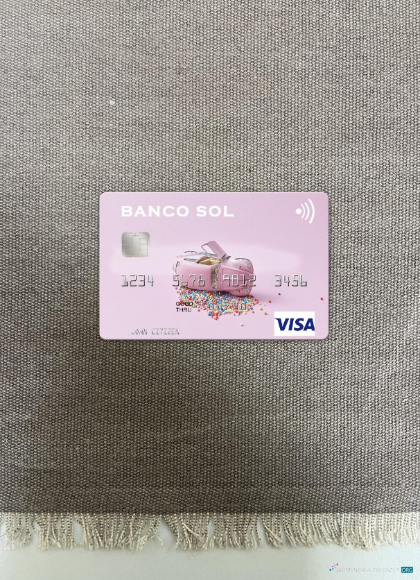 Premium Herunterladen Angola Banco Sol Visa Karte Foto-Look Vorderseite Photoshop Vorlage