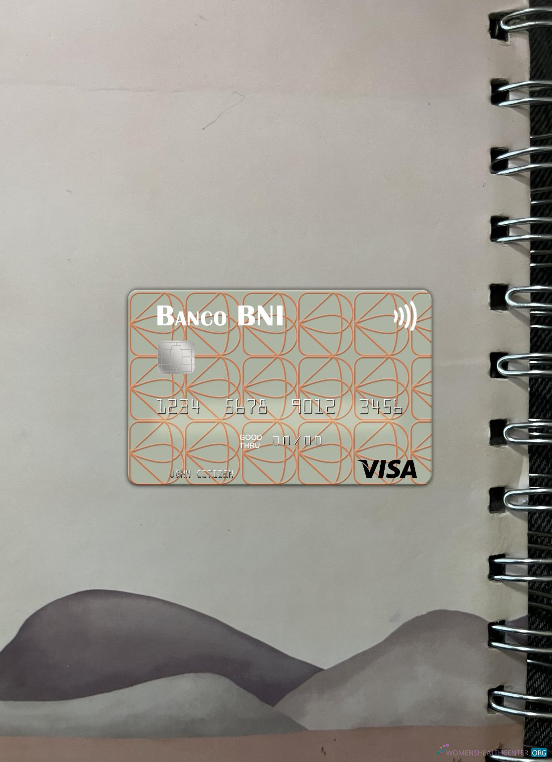 Premium Herunterladen Angola Banco de Negócios Internacional Visa Karte Foto-Look Vorderseite Photoshop Vorlage