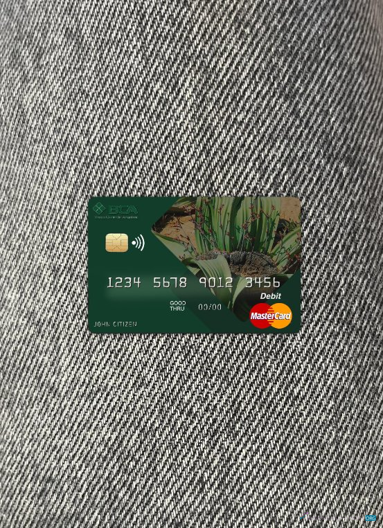 Hochwertige Herunterladen Angola Comercial Bank Mastercard Foto-Look Vorderseite Photoshop Vorlage