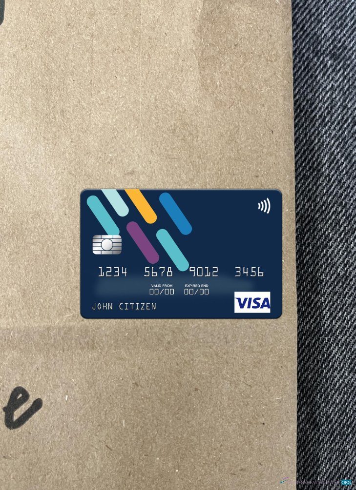 Premium Herunterladen Angola Finibanco Angola S.A. Visa Karte Foto-Look Vorderseite Photoshop Vorlage