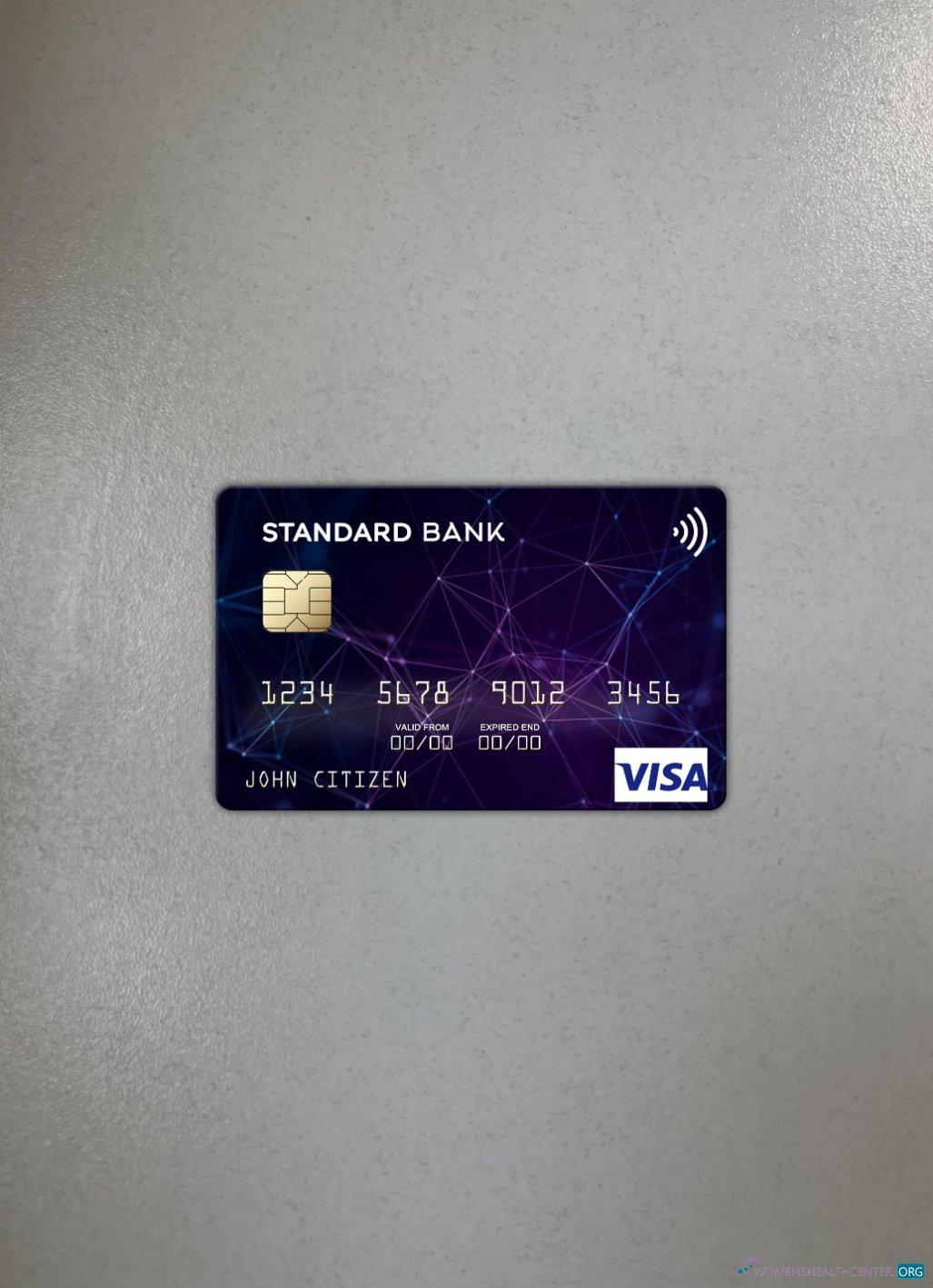 Hochwertige Herunterladen Angola Standard Bank Visa Karte Foto-Look Vorderseite Photoshop Vorlage